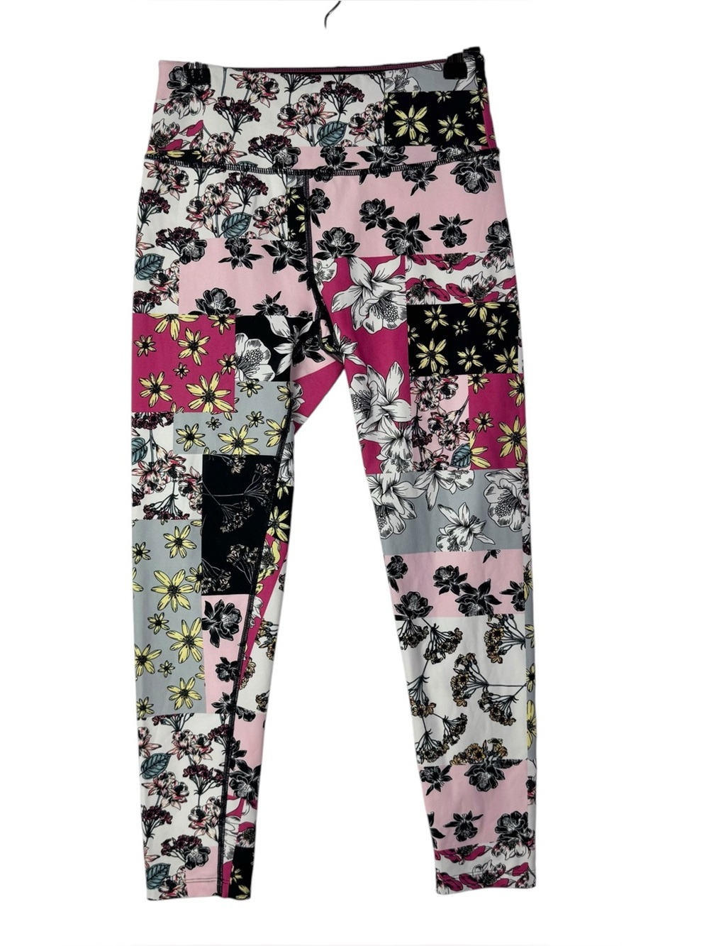 Calvin Klein Performance Pink Multicolor Patchwork Athletic Leggings S